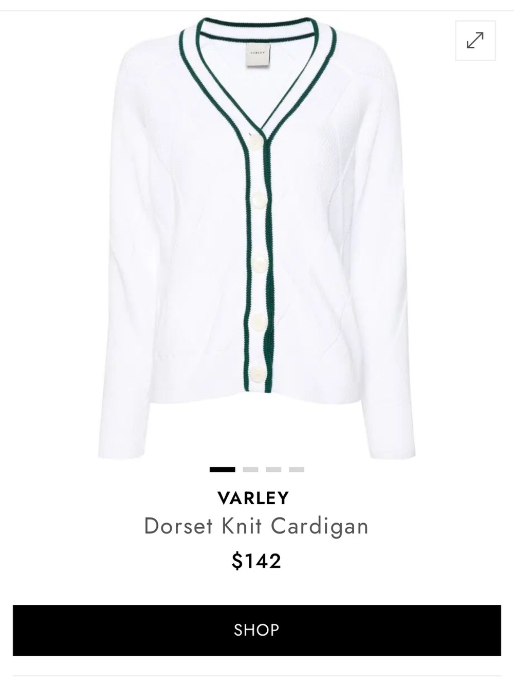 Varley Dorset Cardigan Knit size V neck
XS